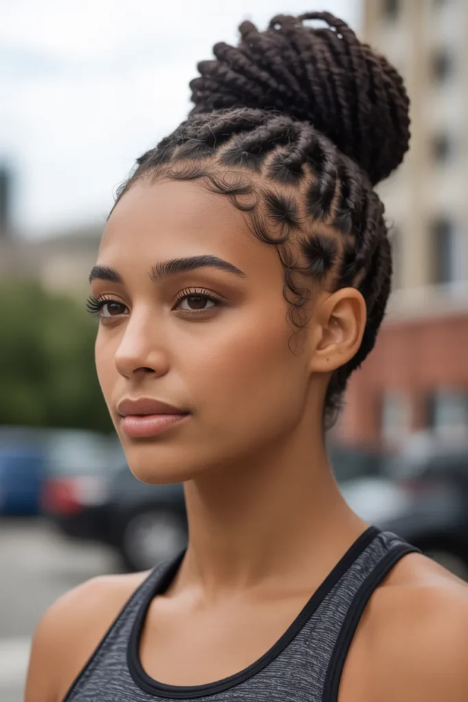 The High Bun with Wispy Framing