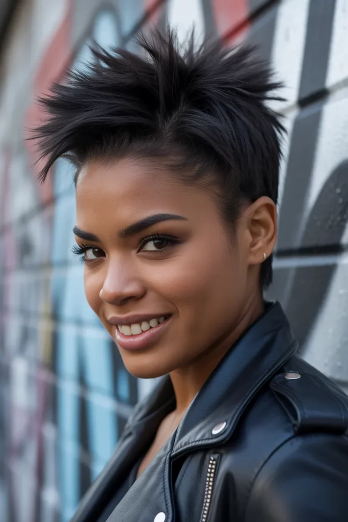 The Jet Black Spiked Updo