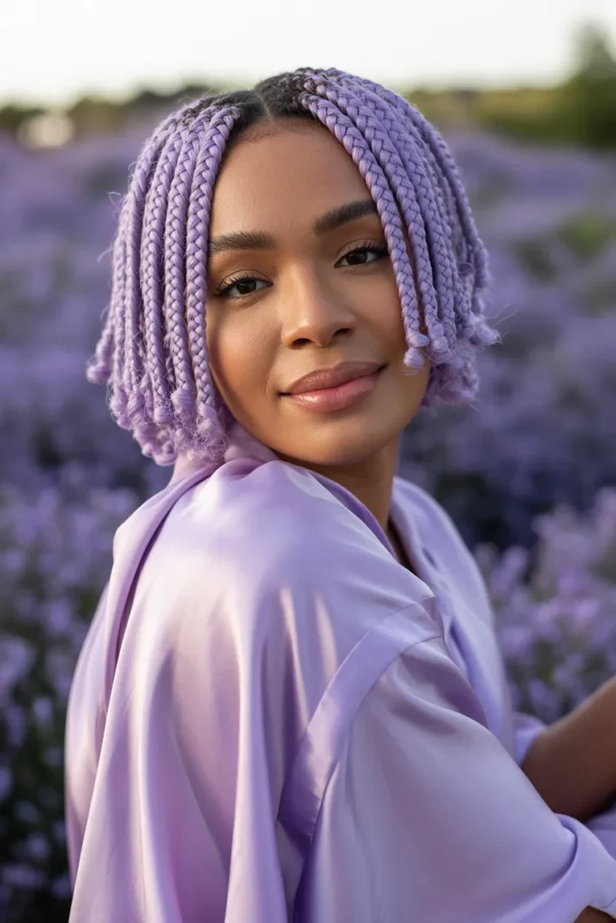 The Lavender Short Box Braids