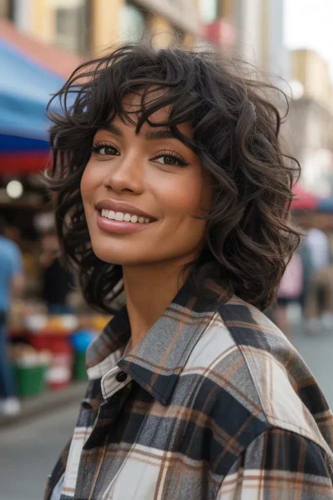 The Layered Curly Shag