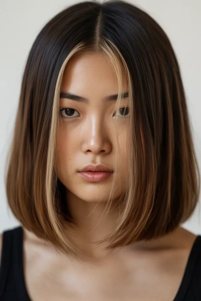 The Long Bob with Face-Framing Highlights