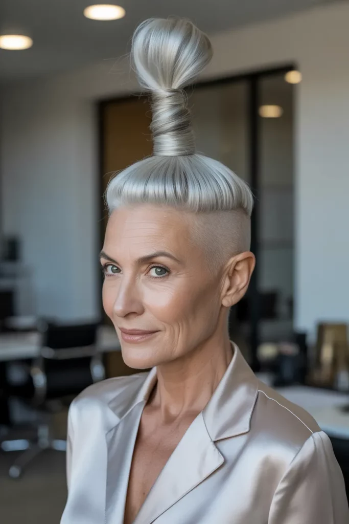 The Long Silver Top Knot