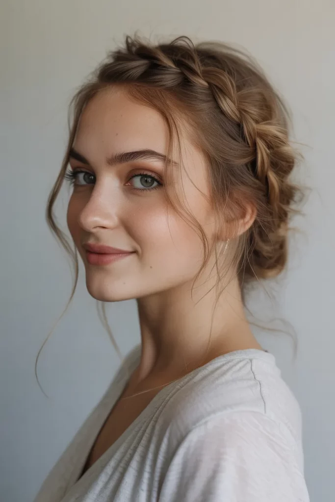 The Messy Braided Chignon