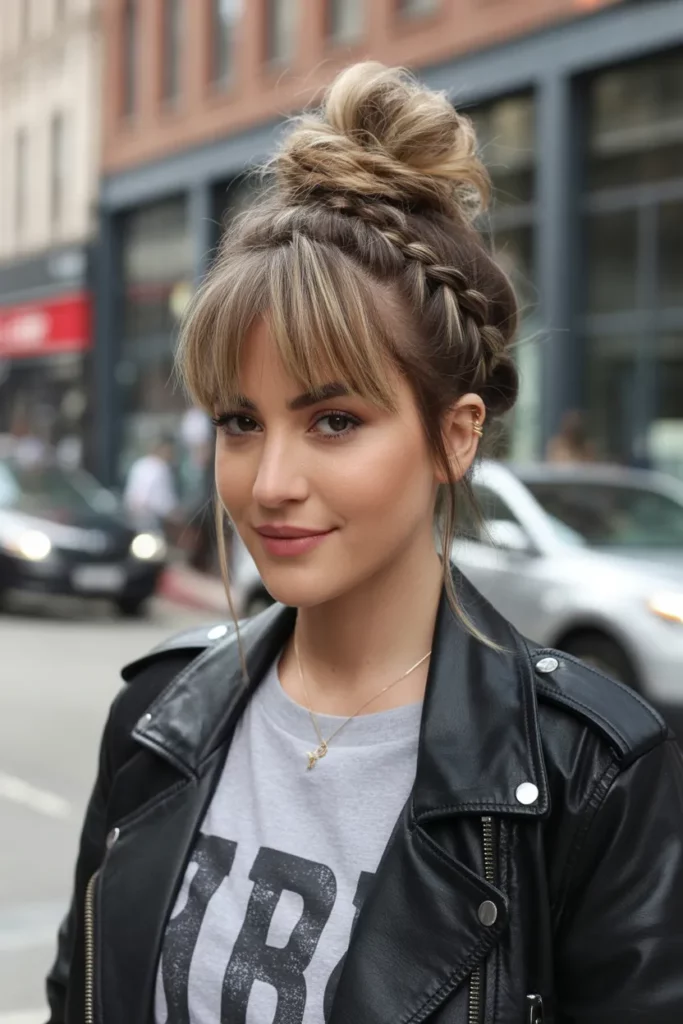 The Messy Braided Top Knot