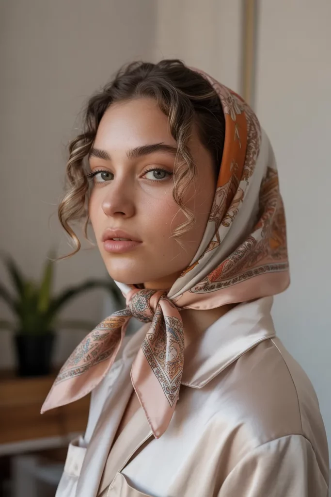 The Messy Bun with a Scarf