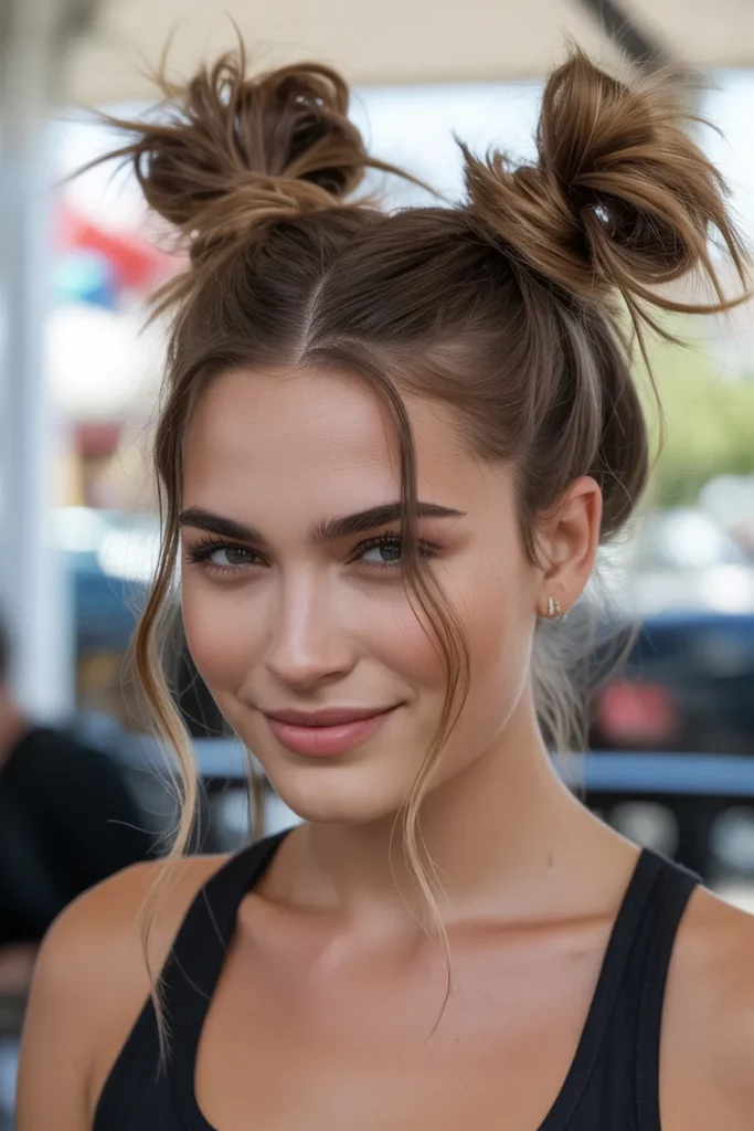 The Messy Space Buns Ponytail