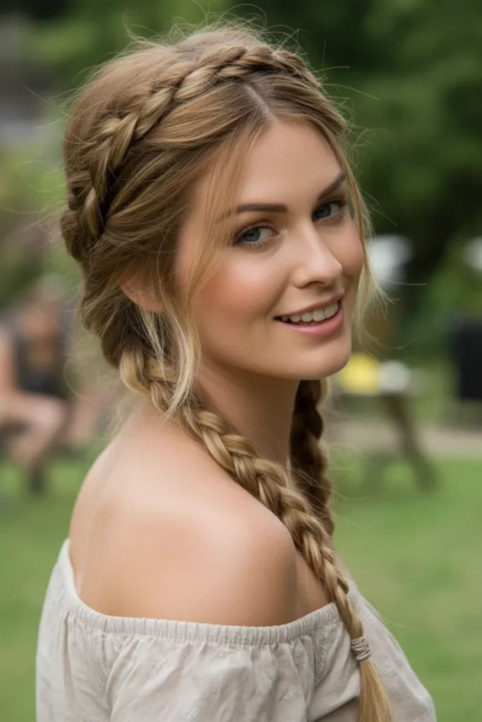 The Milkmaid Braids Updo