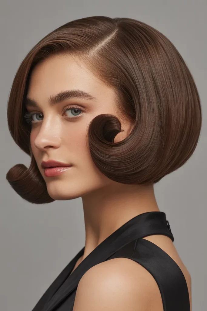 The Polished Bob with a Rolled Under Finish