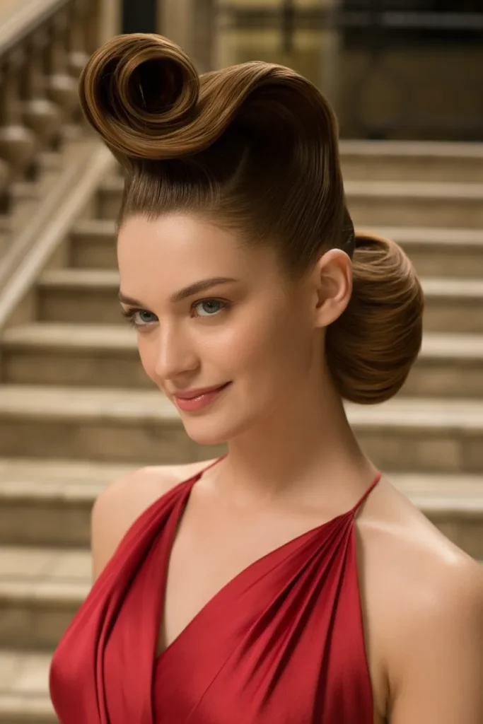 The Sculpted Wave Mohawk Updo