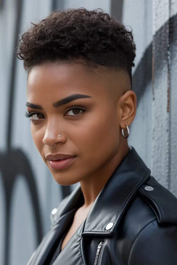 The Sharp Tapered Fade with Defined Curls