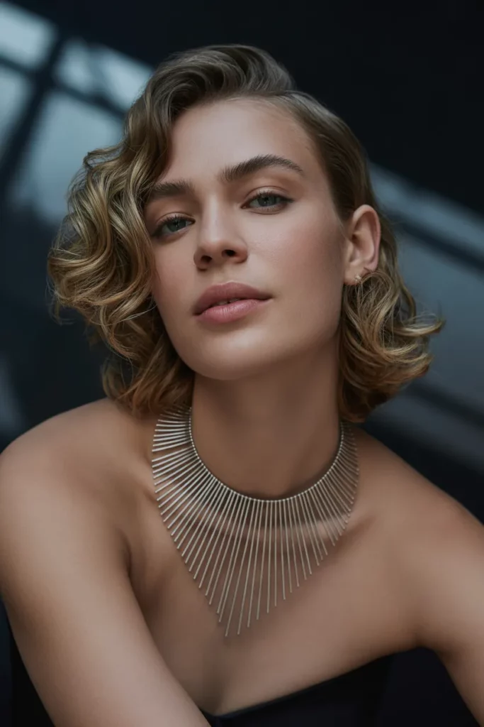 The Side-Parted Curly Bob