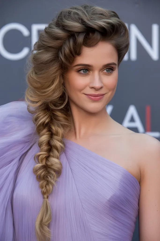 The Side-Swept Braided Updo
