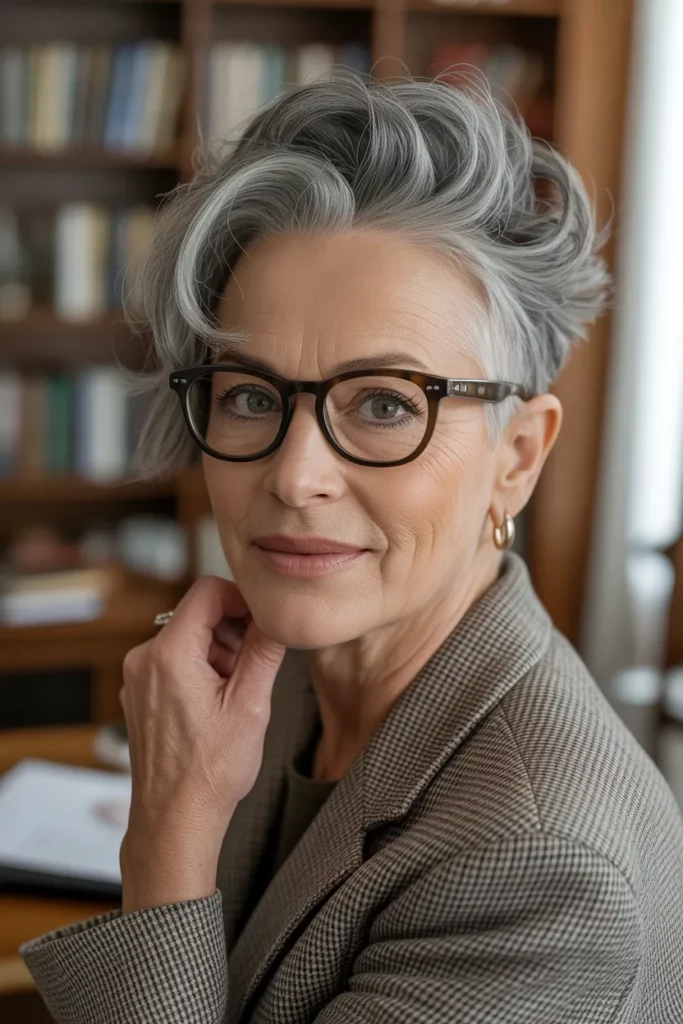 The Side-Swept Mohawk with Glasses