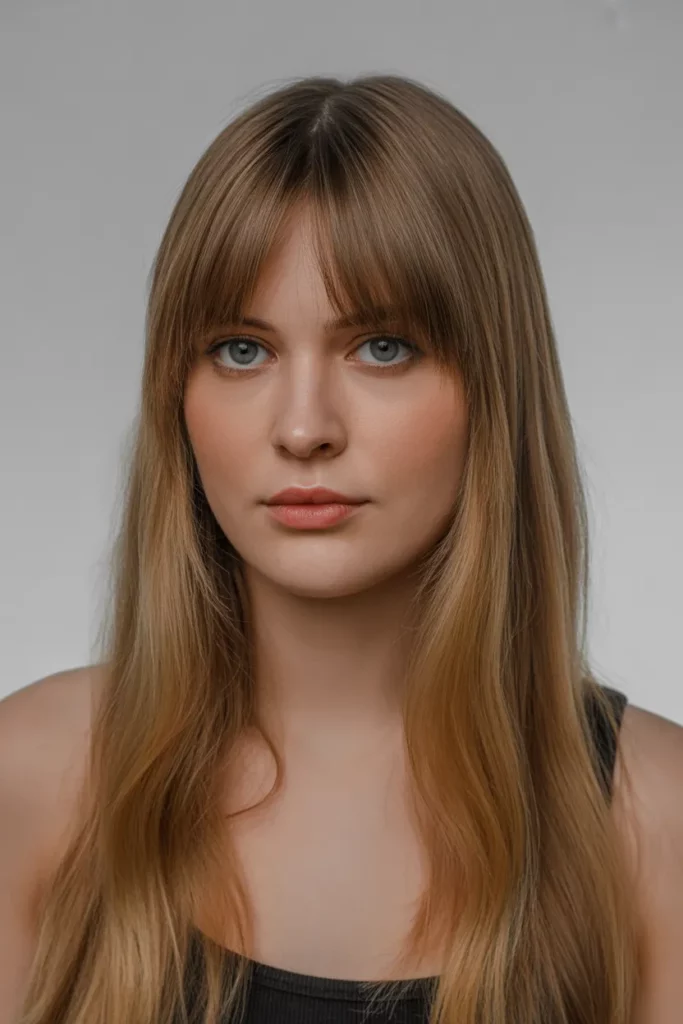 The Simple, Parted-Out Curtain Bangs