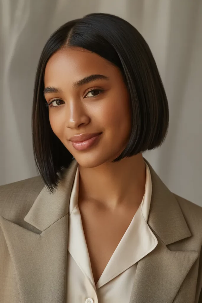 The Sleek Blunt Bob