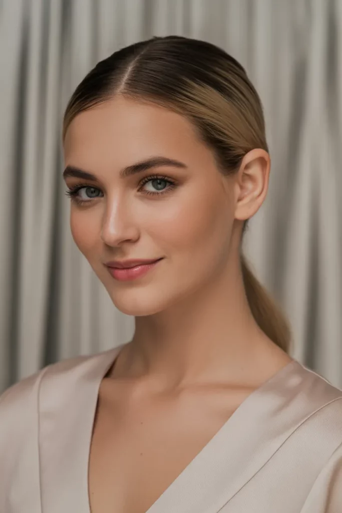 The Sleek Low Ponytail with Teased Volume
