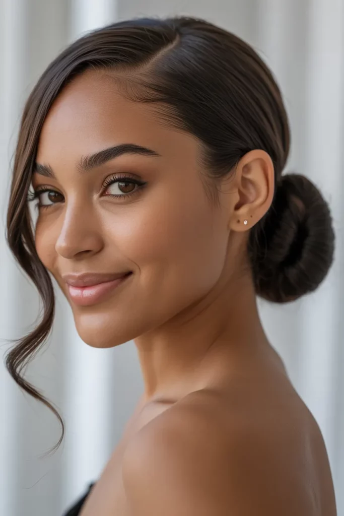 The Sleek Side-Swept Bun