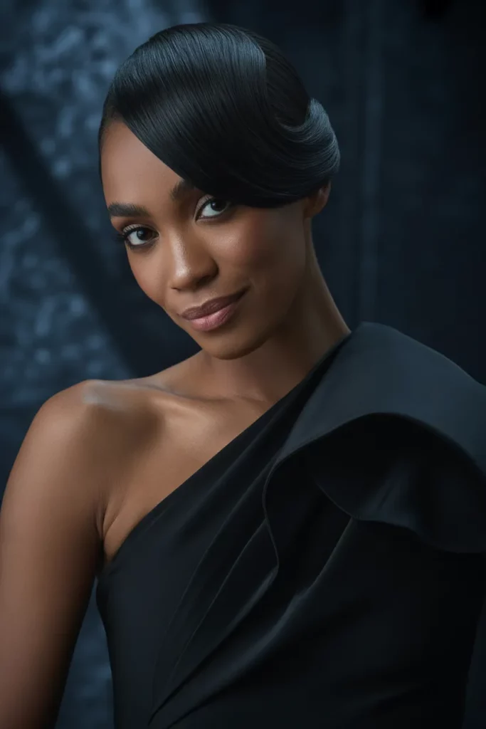 The Sleek Side-Swept Updo