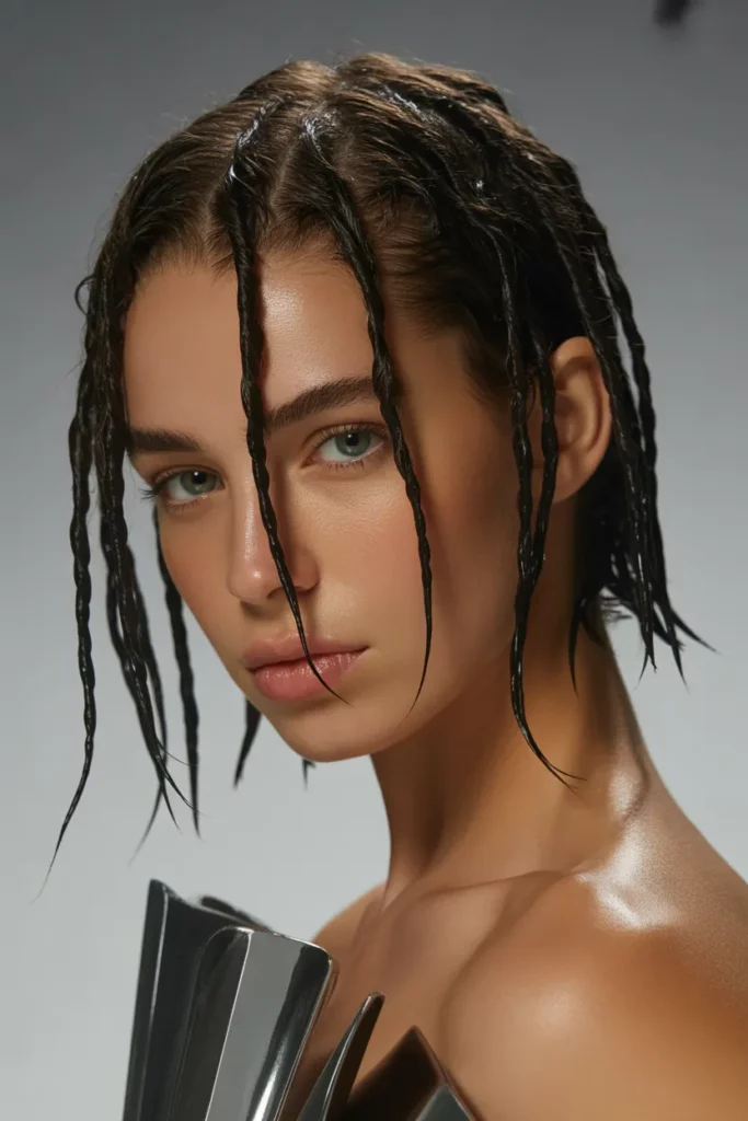 The Slicked-Back Wet Look