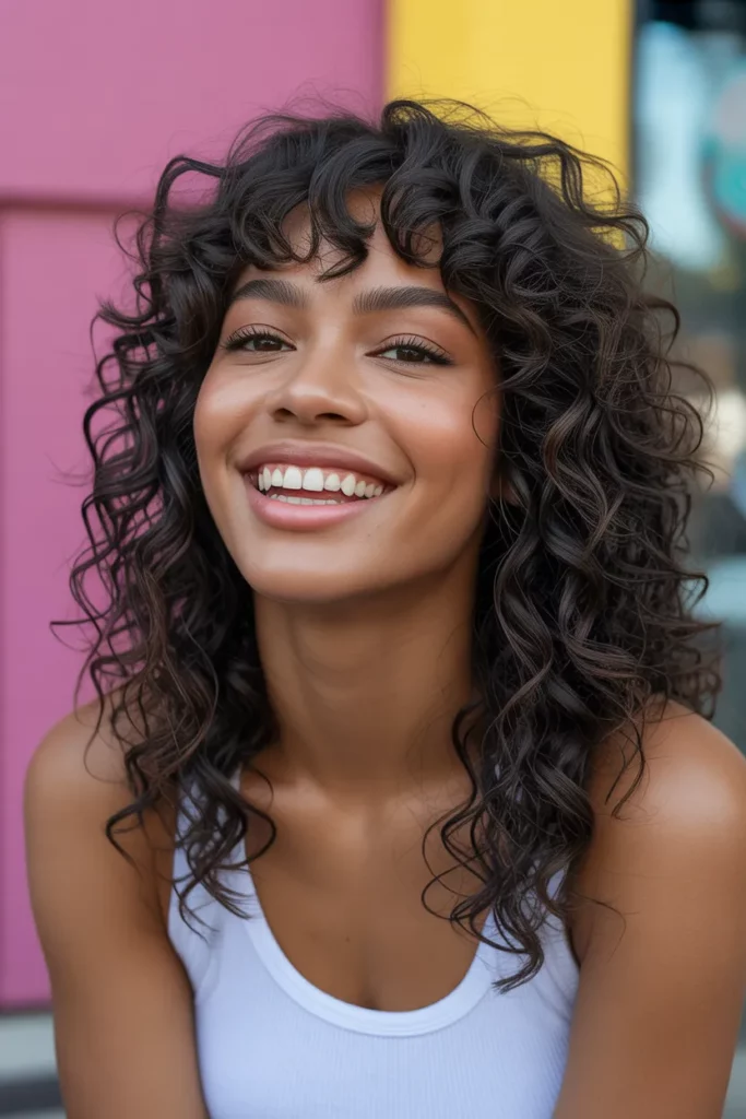 The Softly Layered Curly Hair