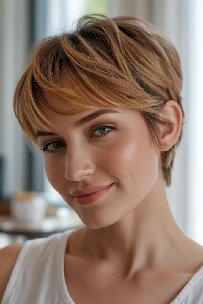 The Softly Layered Pixie with Side Sweep