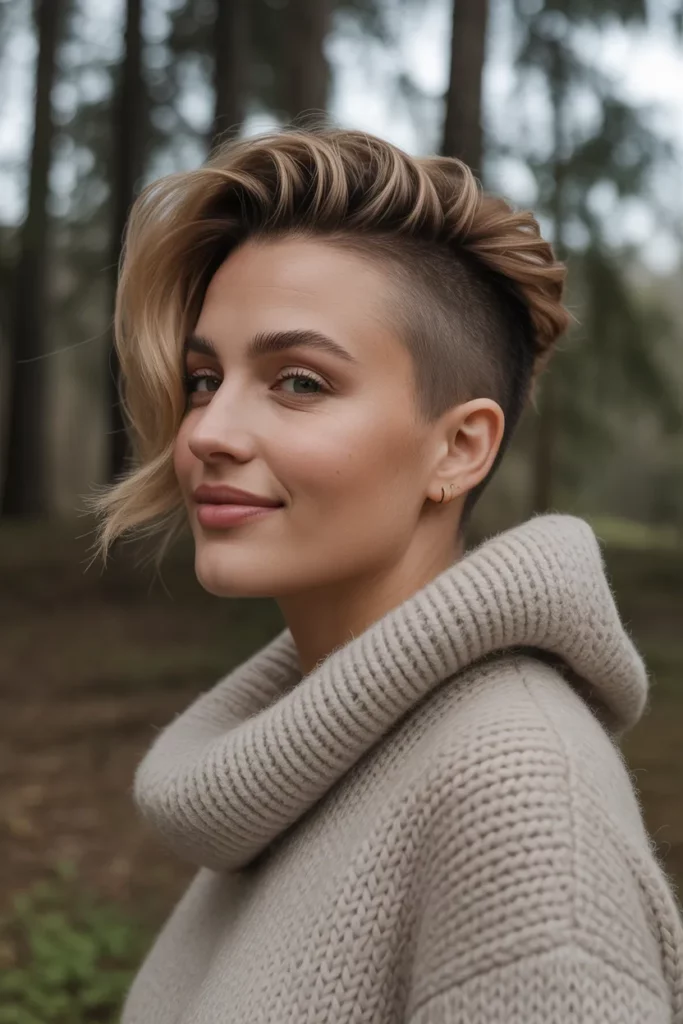 The Softly Swept Faux Hawk