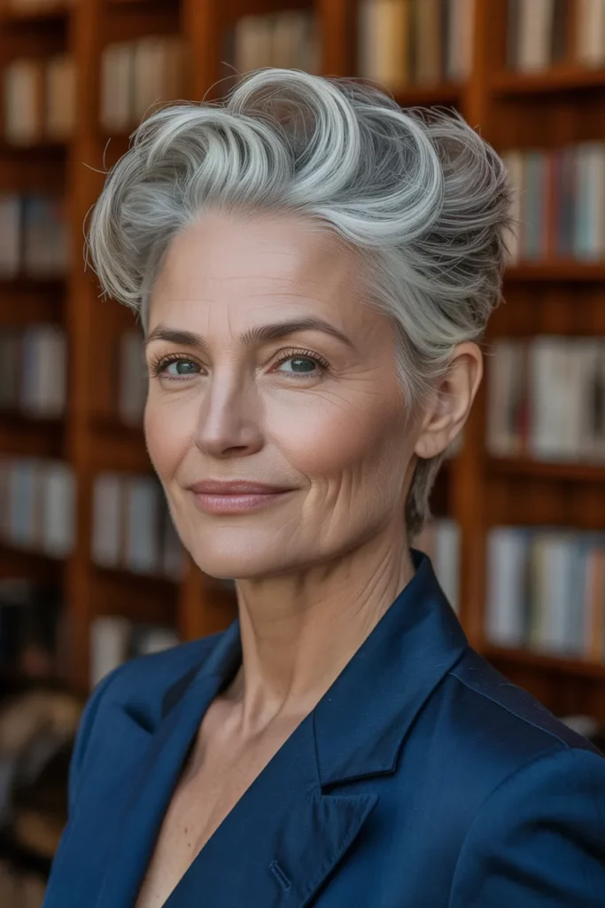 The Sophisticated Silver Faux Hawk
