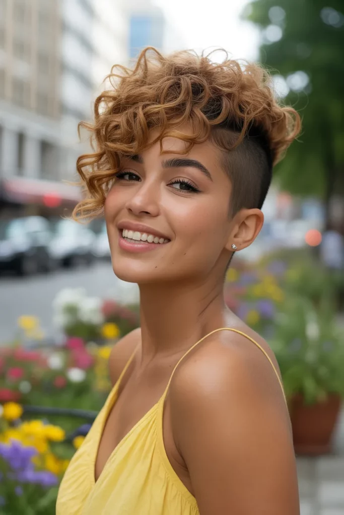 The Subtle Fohawk with Curls