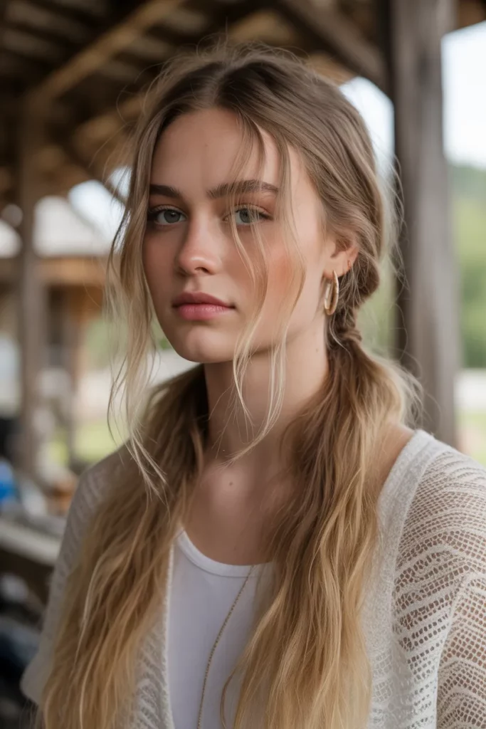 The Textured Ponytail with Face-Framing Pieces