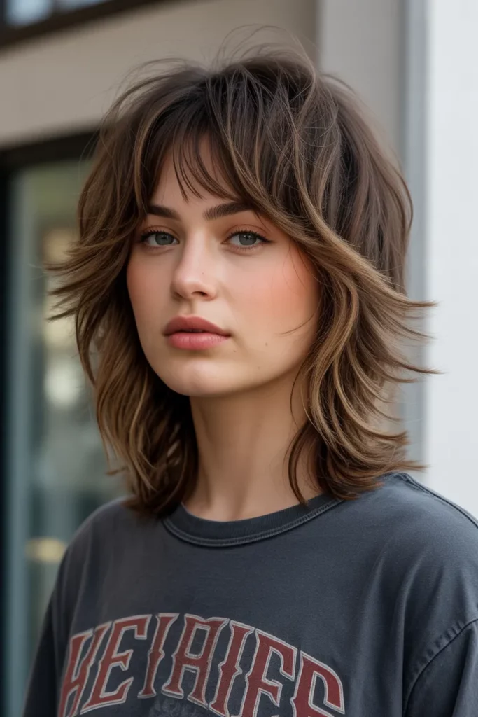 The Textured Shag with Curtain Bangs