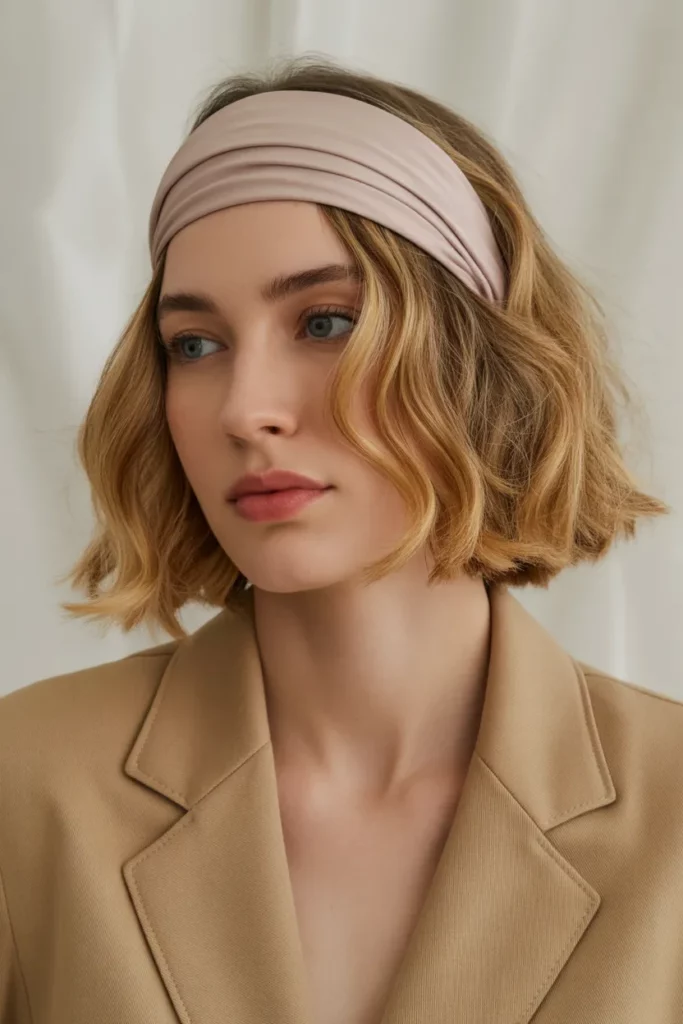 The Tousled Bob with a Headband