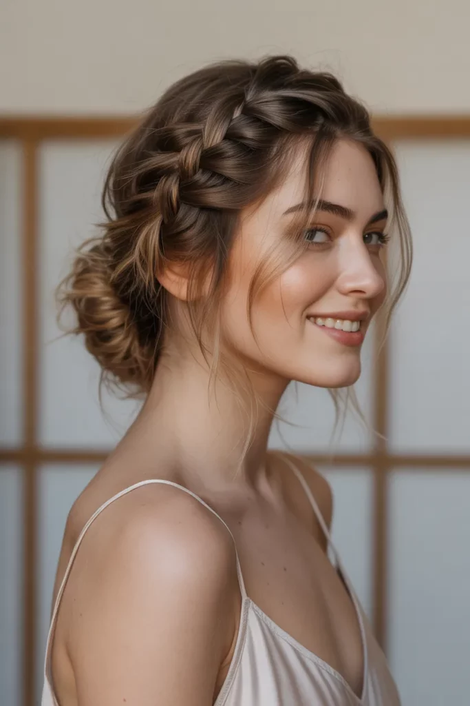 The Tousled Braided Chignon