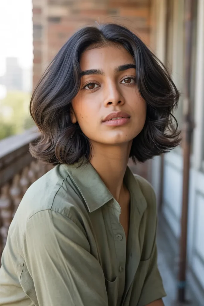 The Tousled Lob with Face-Framing Pieces