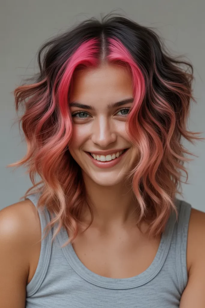 The Vibrant Dip-Dyed Mohawk