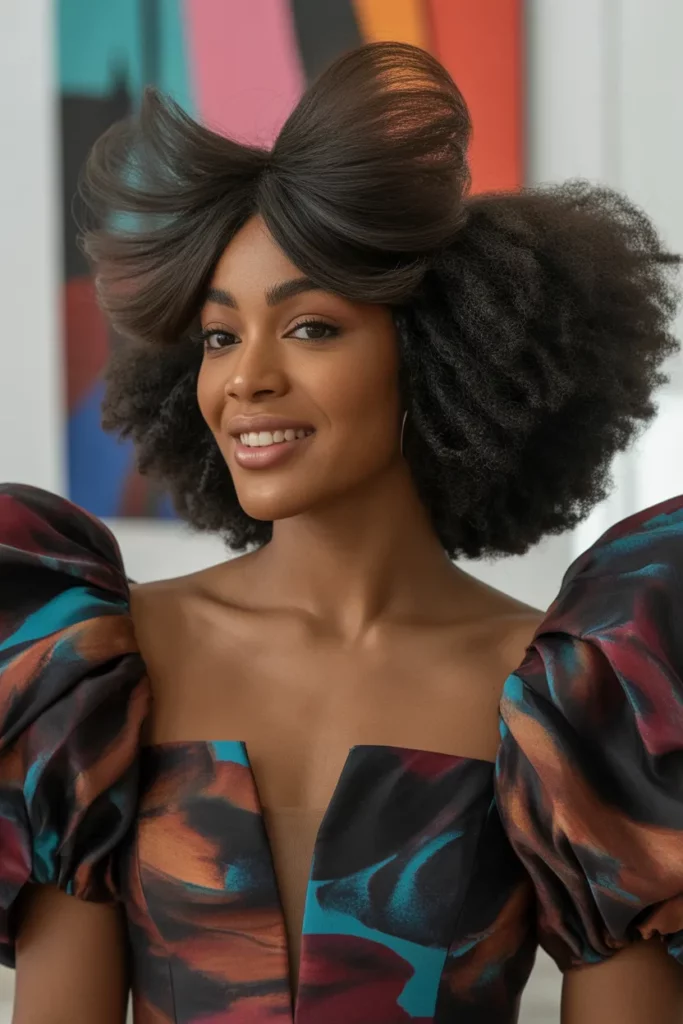 The Voluminous Afro Puff Bouffant