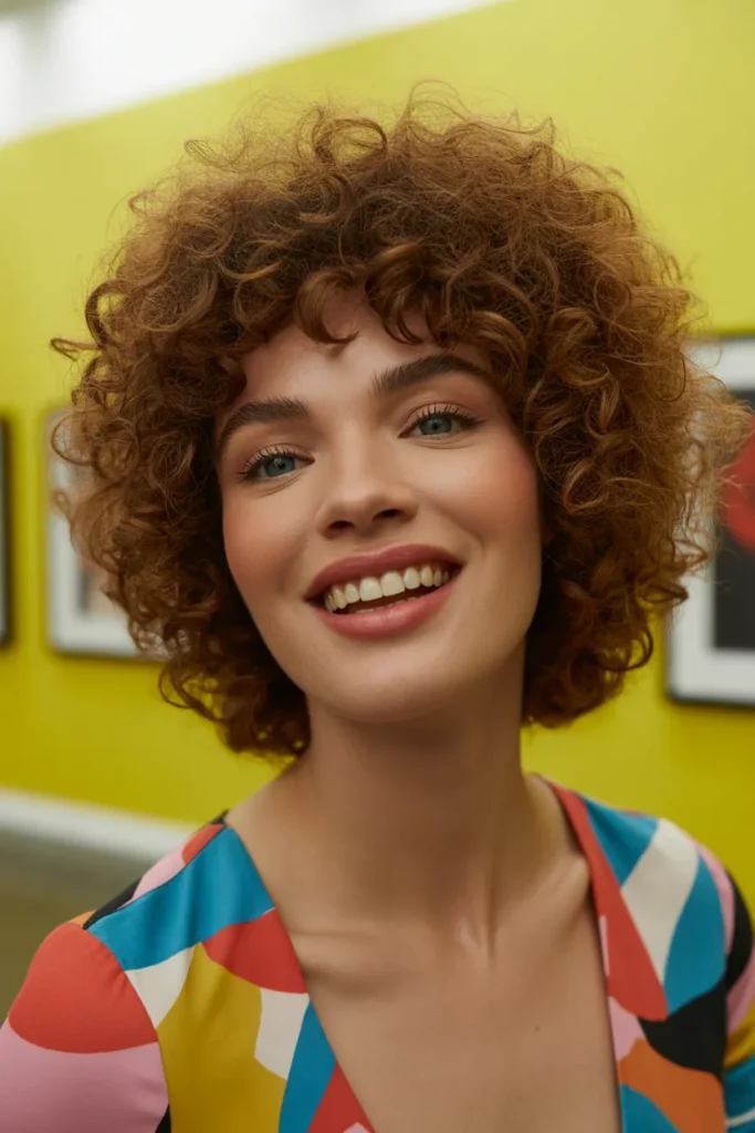 The Voluminous Afro with Micro Bangs