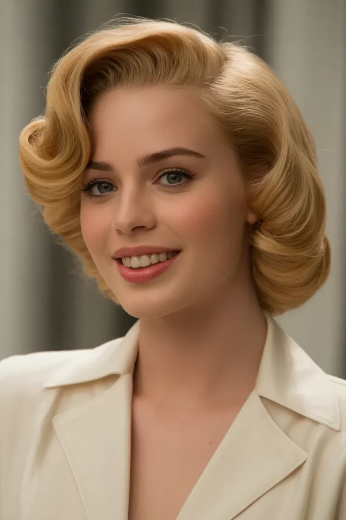 The Voluminous Roll with Side-Swept Bangs