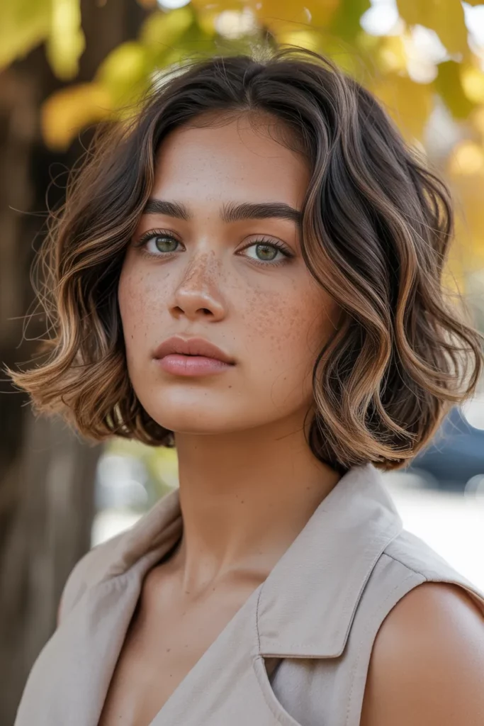 The Wavy Bob with Feathered Ends