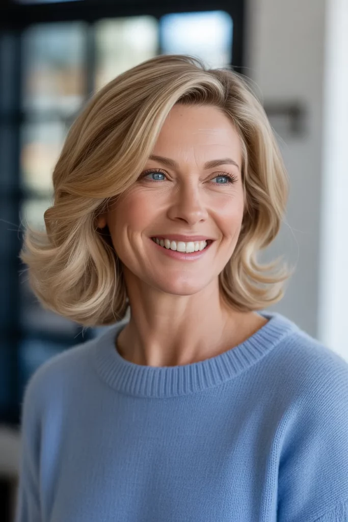 The Wavy Lob with Face-Framing Layers