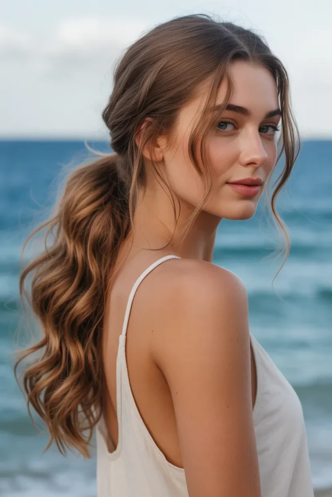 The Wavy Textured Ponytail