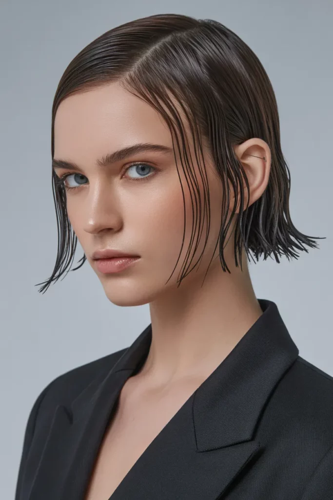 The Wet-Look Slicked Bob