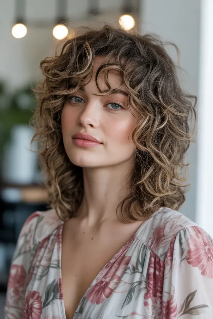 The Wispy Shag for Curly Hair