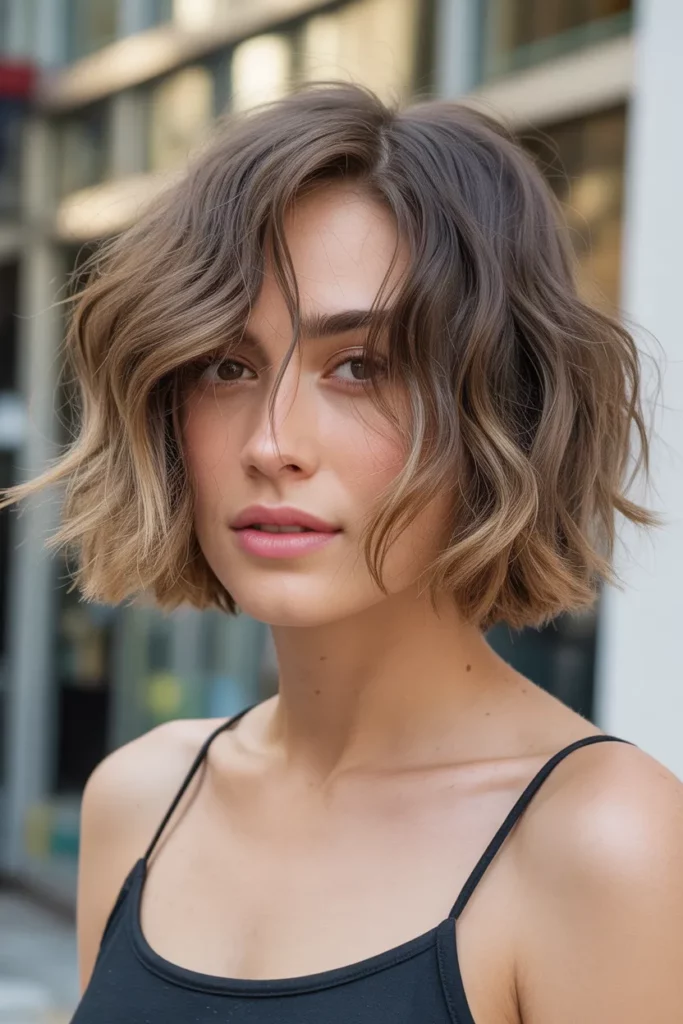 Tousled Chin-Length Bob
