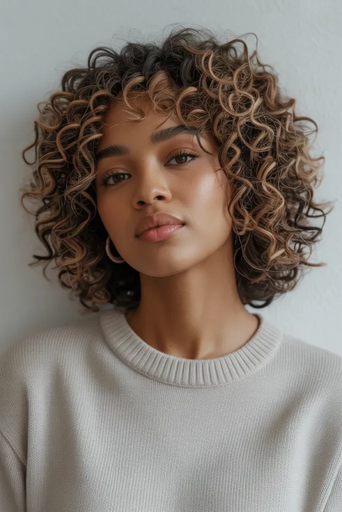 Voluminous Curly Bob