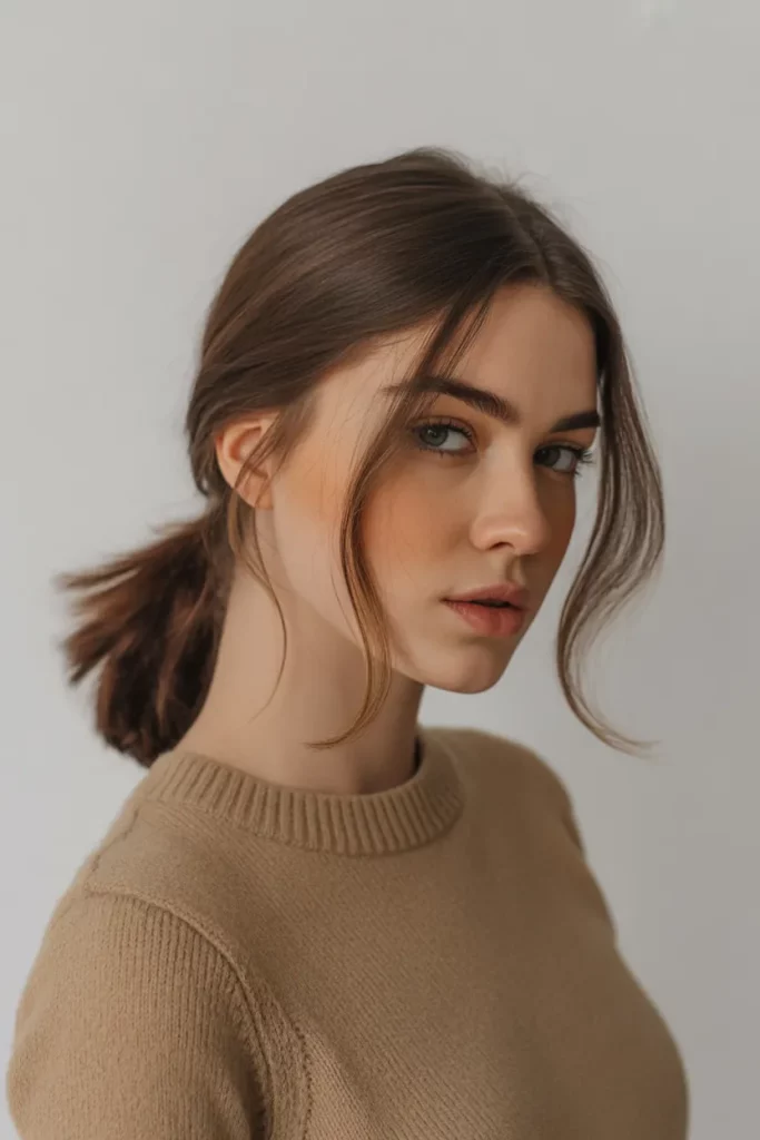 Wavy Messy Ponytail with Polished Edges