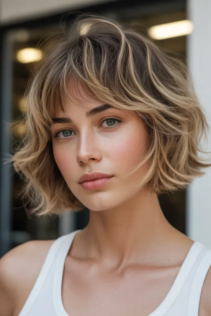 Wispy Bob with Bangs