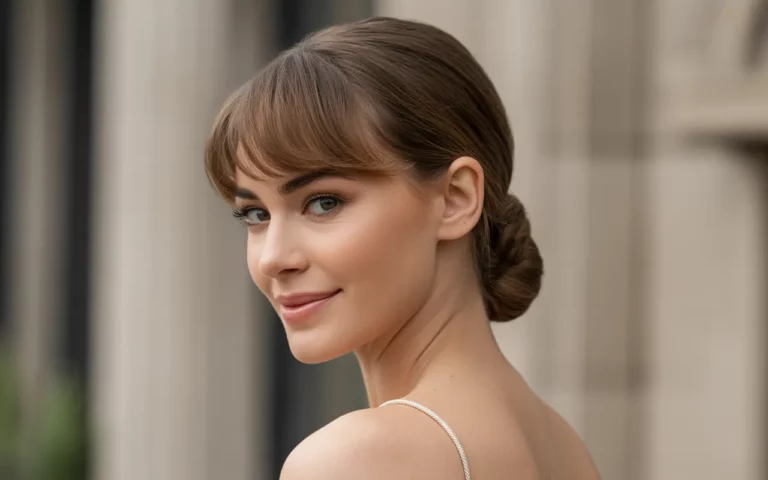updo hairstyles with bangs