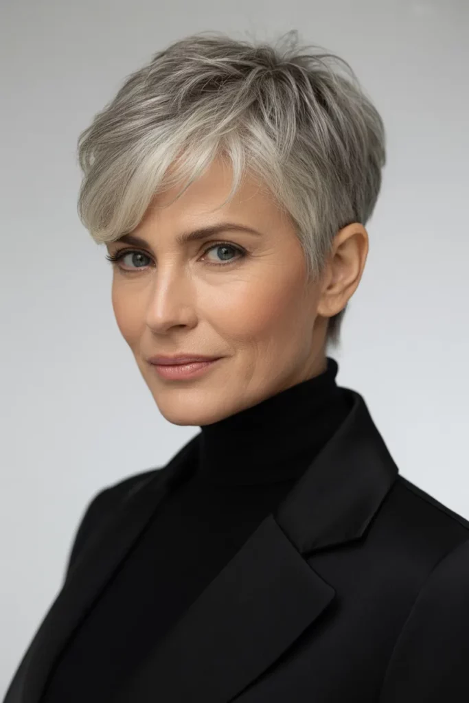 The Textured Silver Pixie